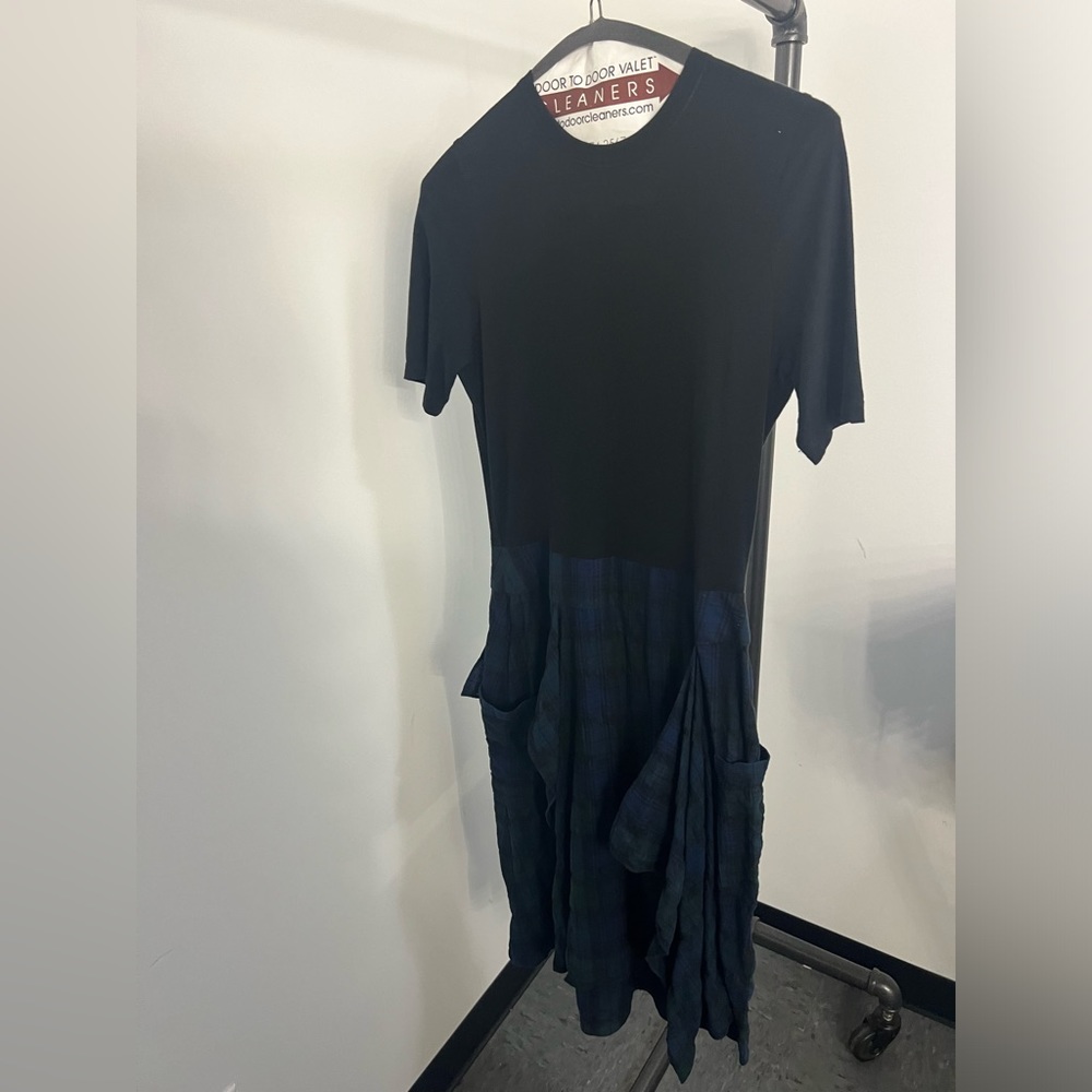 Morgane le Fay black and plaid jersey dress